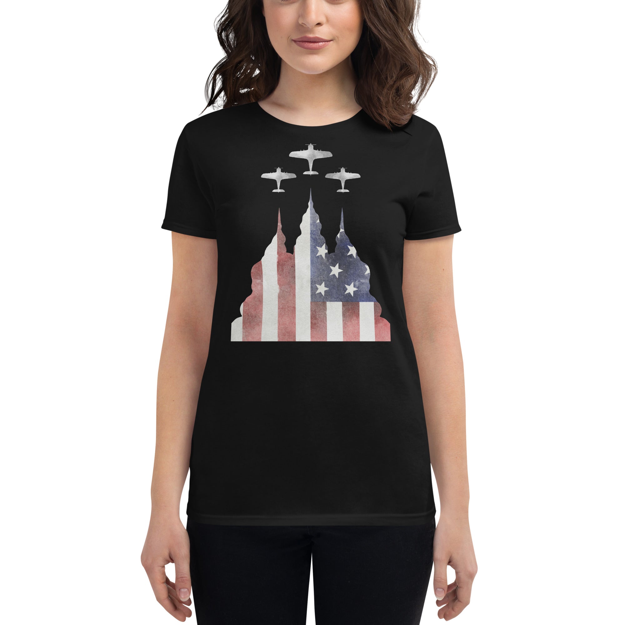 american flag t shirt womens