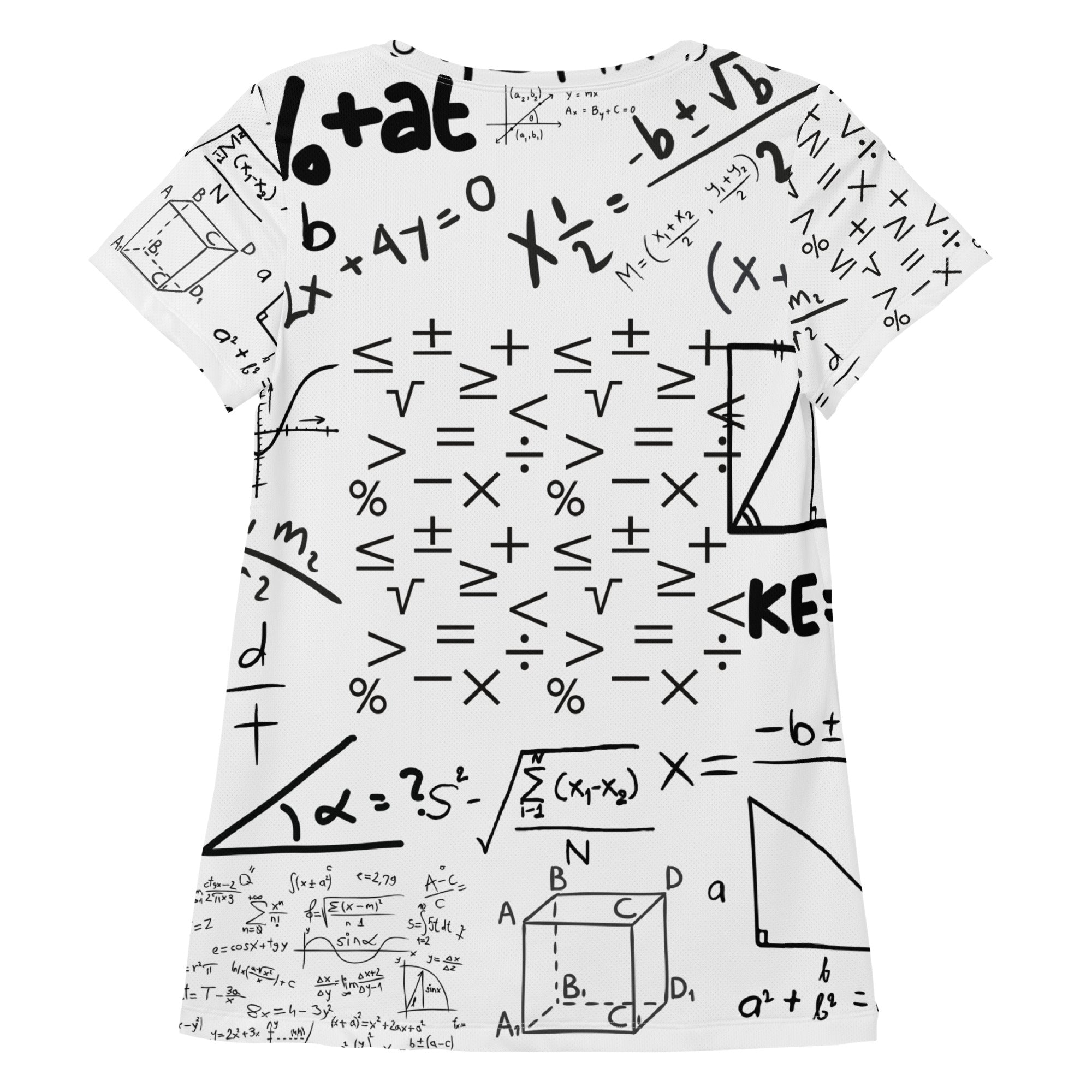 MATH FORMULAS All-Over Print Women's Athletic T-shirt