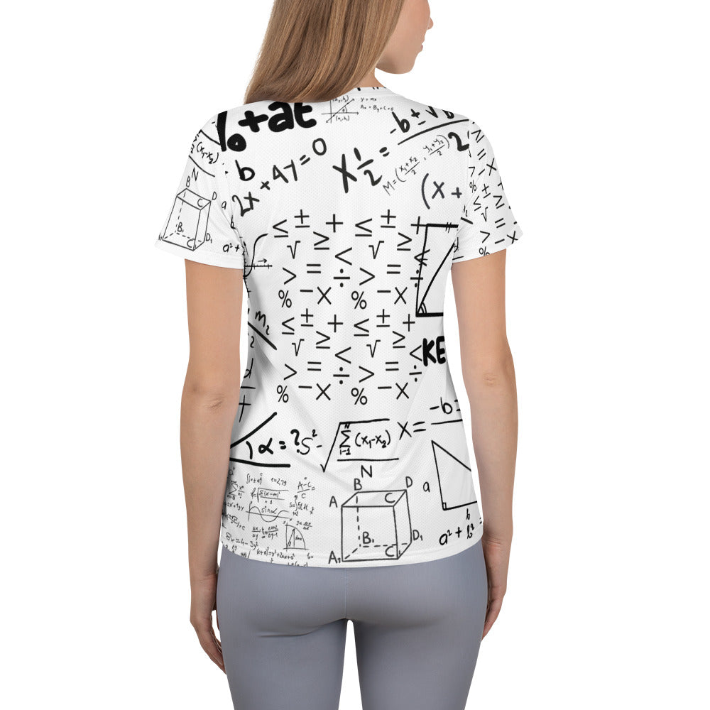 MATH FORMULAS All-Over Print Women's Athletic T-shirt