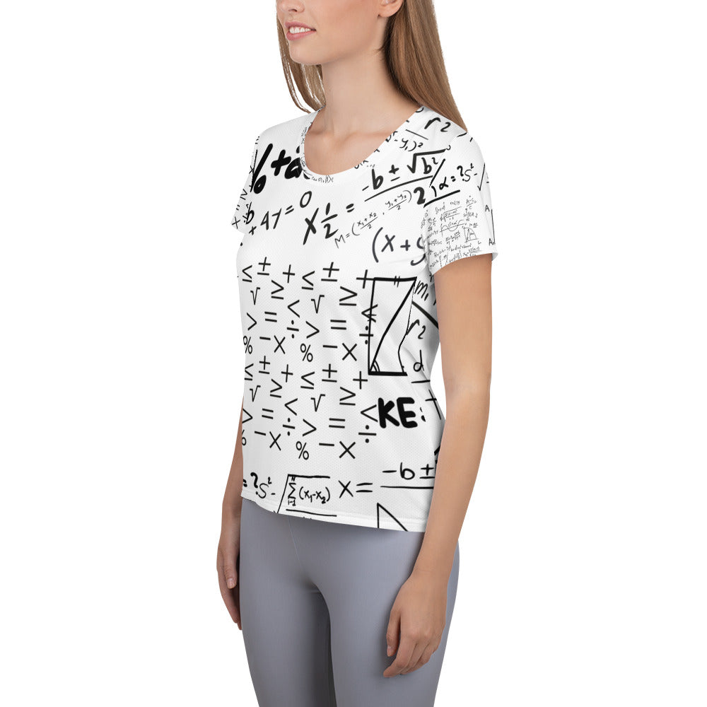MATH FORMULAS All-Over Print Women's Athletic T-shirt