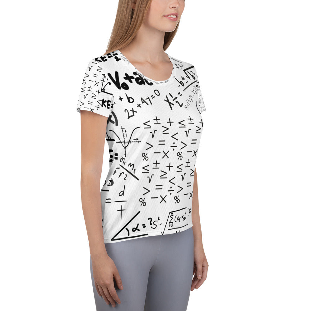 MATH FORMULAS All-Over Print Women's Athletic T-shirt