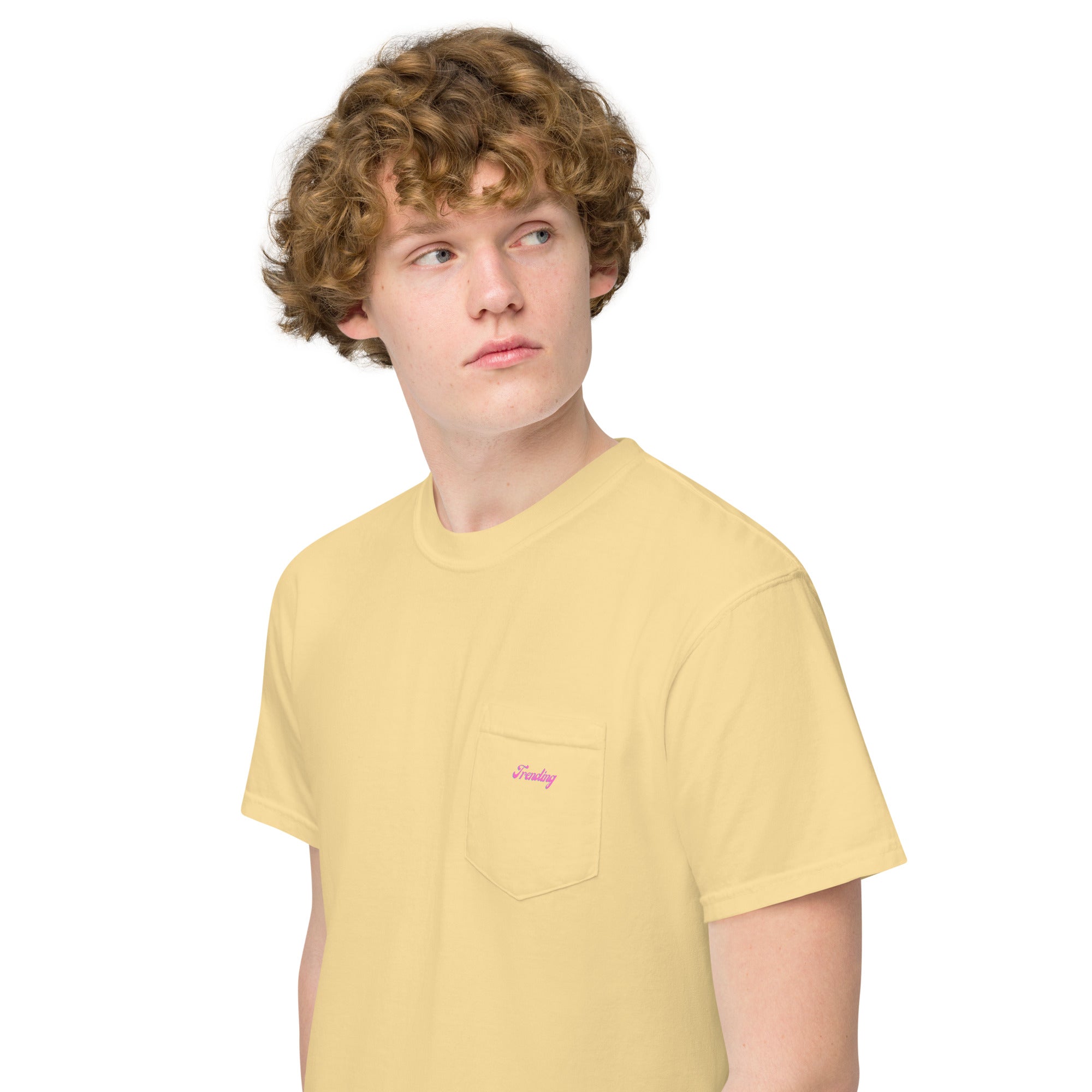 TRENDING PINK Unisex garment-dyed pocket t-shirt
