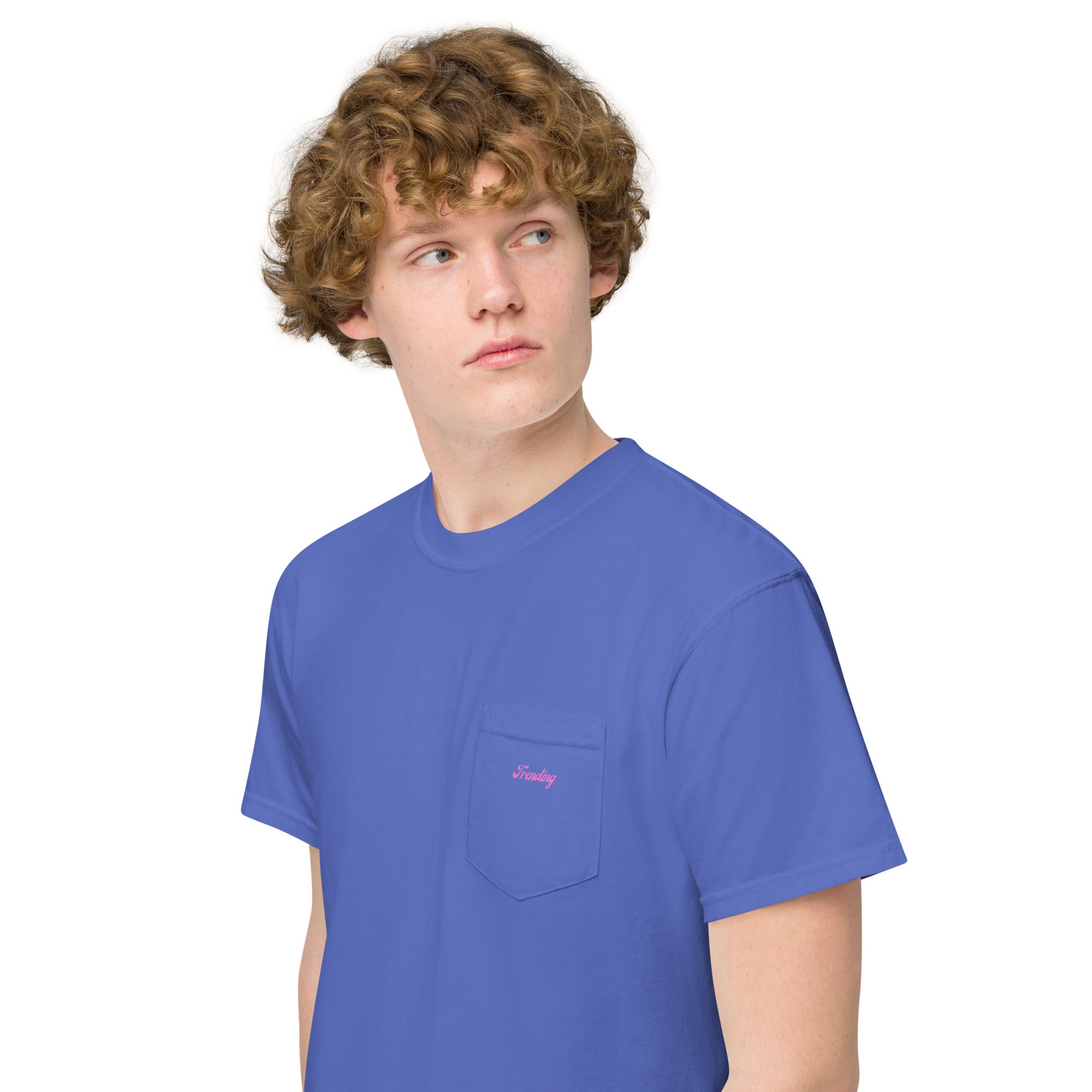 TRENDING PINK Unisex garment-dyed pocket t-shirt
