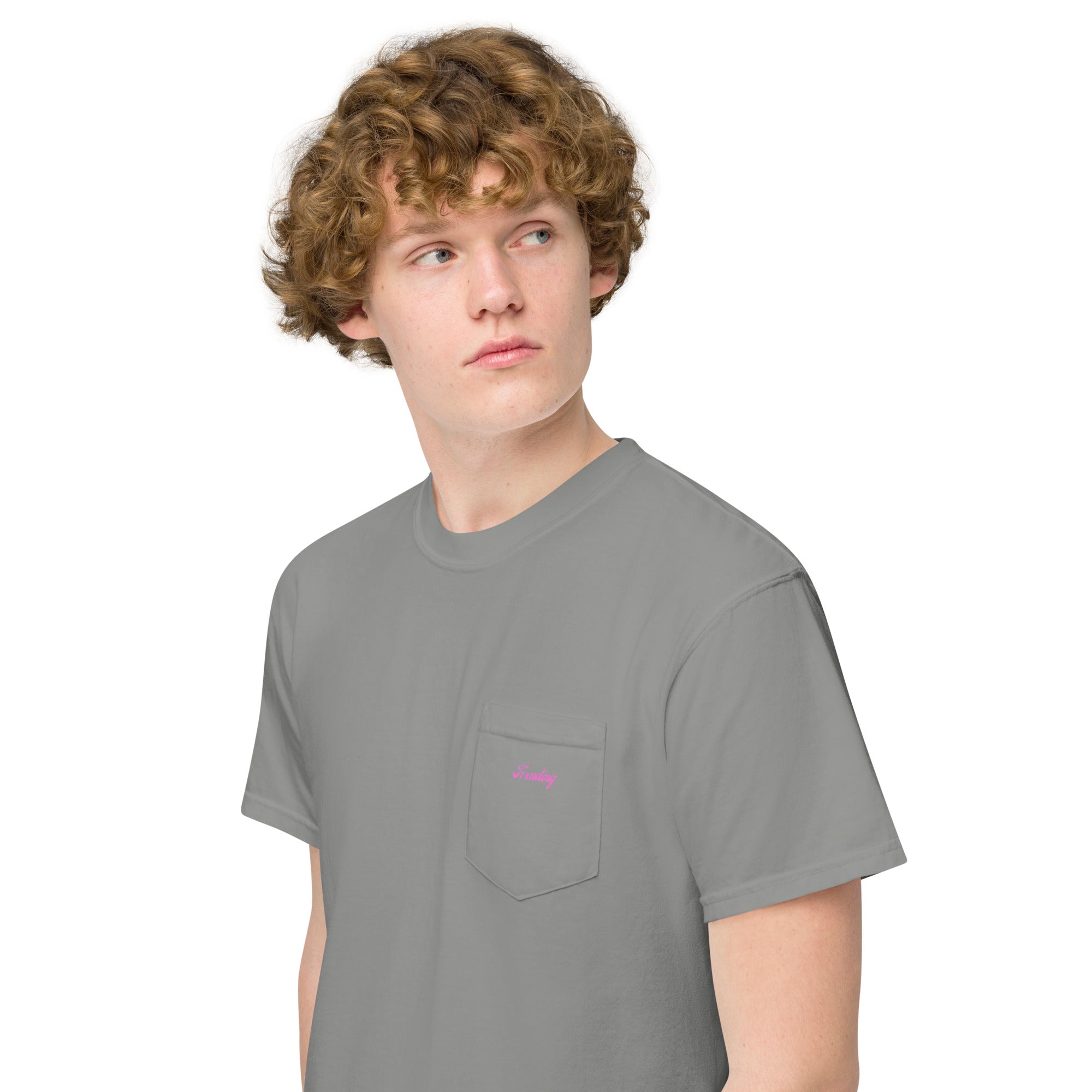 TRENDING PINK Unisex garment-dyed pocket t-shirt