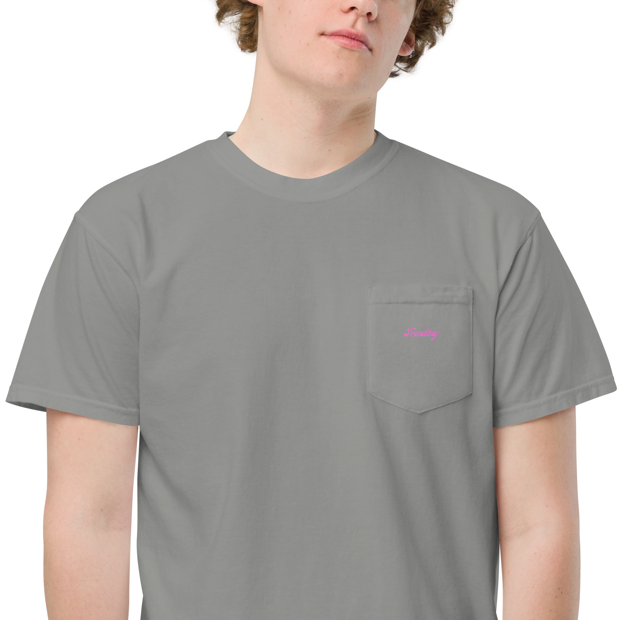 TRENDING PINK Unisex garment-dyed pocket t-shirt