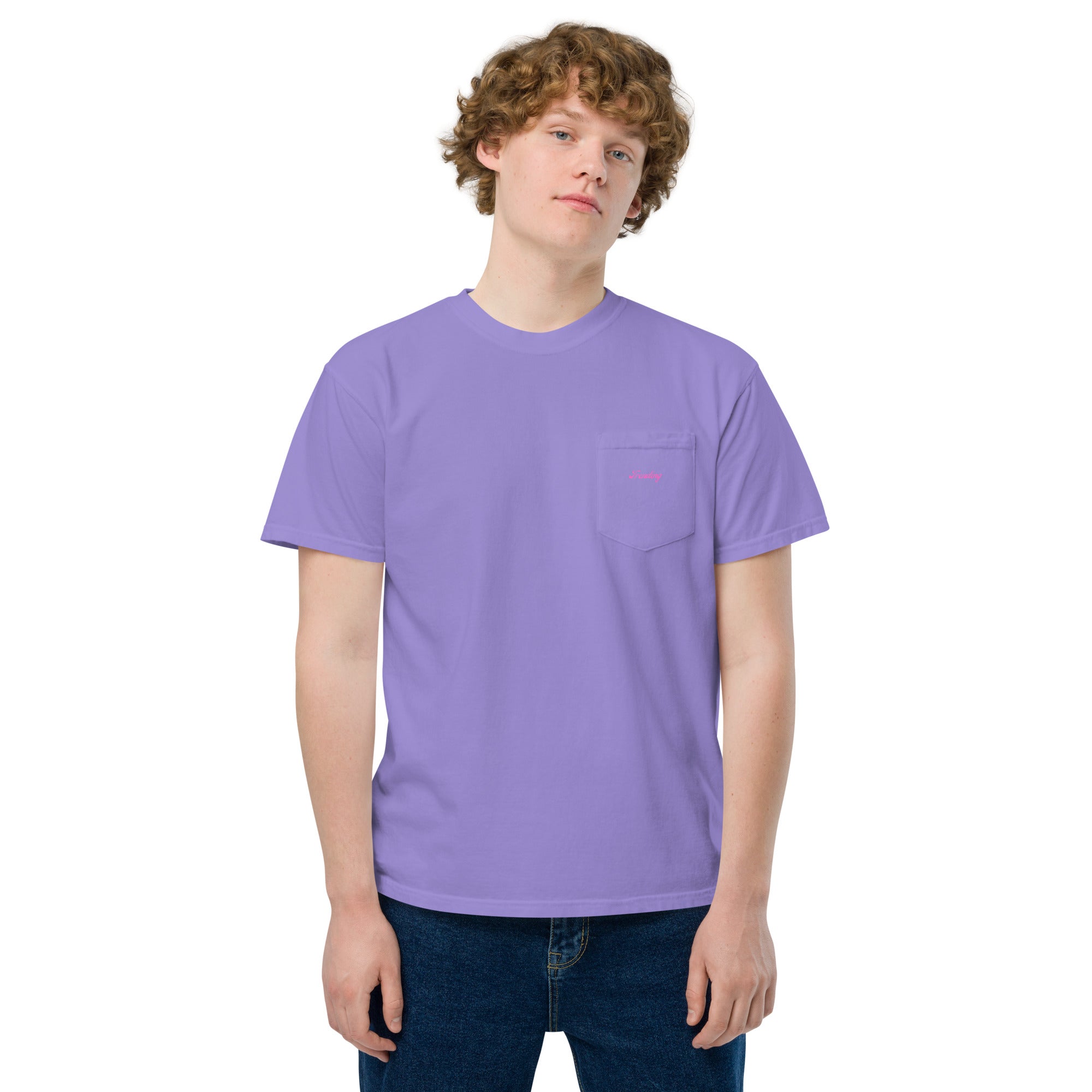 TRENDING PINK Unisex garment-dyed pocket t-shirt