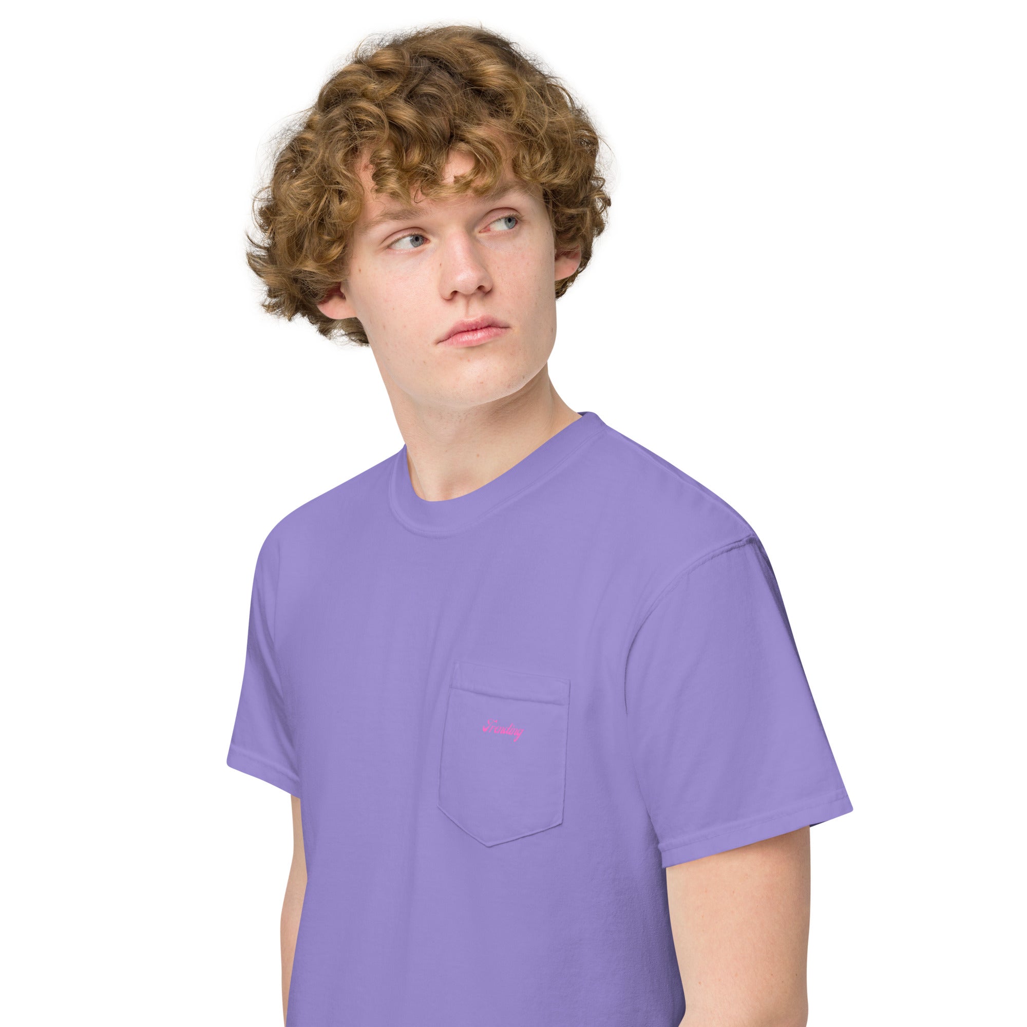 TRENDING PINK Unisex garment-dyed pocket t-shirt