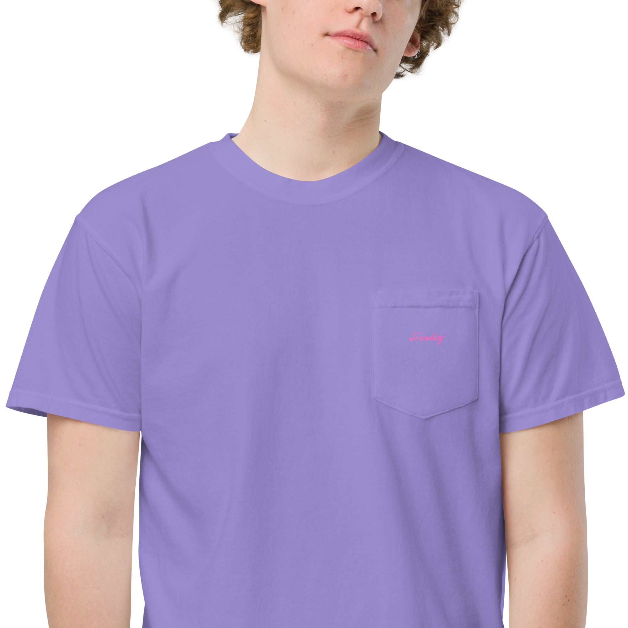 TRENDING PINK Unisex garment-dyed pocket t-shirt