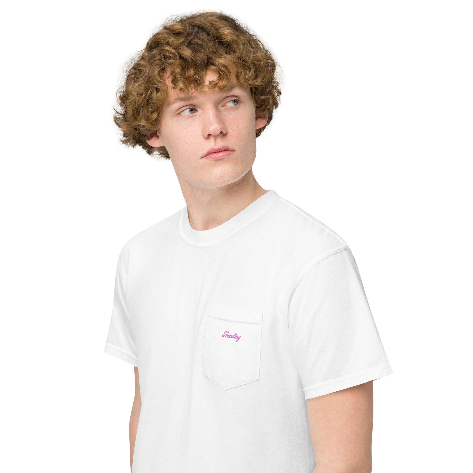 TRENDING PINK Unisex garment-dyed pocket t-shirt