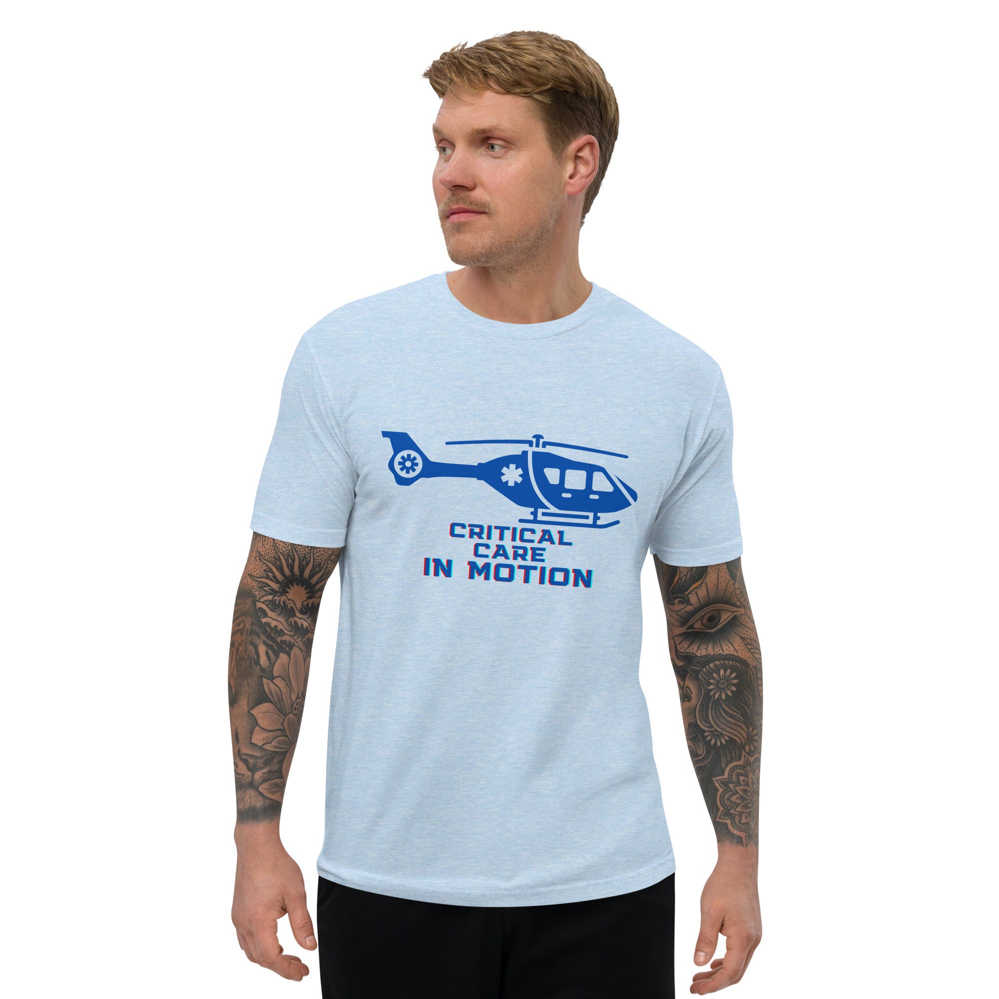 CRITICAL CARE IN MOTION BLUE Short Sleeve T-shirt