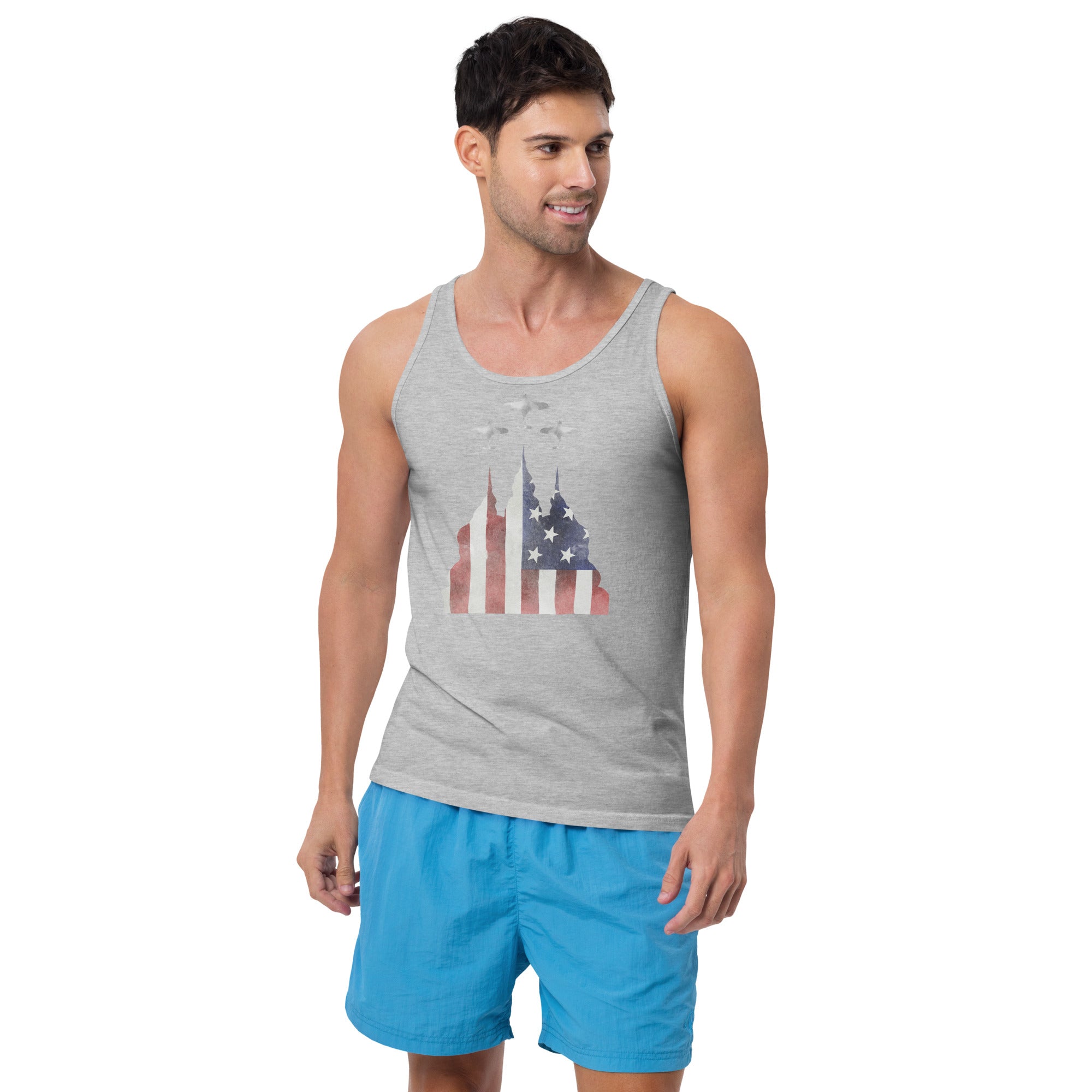 AMERICAN FLAG FLYBY Knots Unisex Tank Top