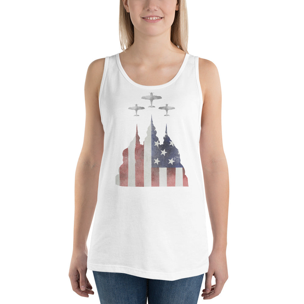 AMERICAN FLAG FLYBY Unisex Tank Top