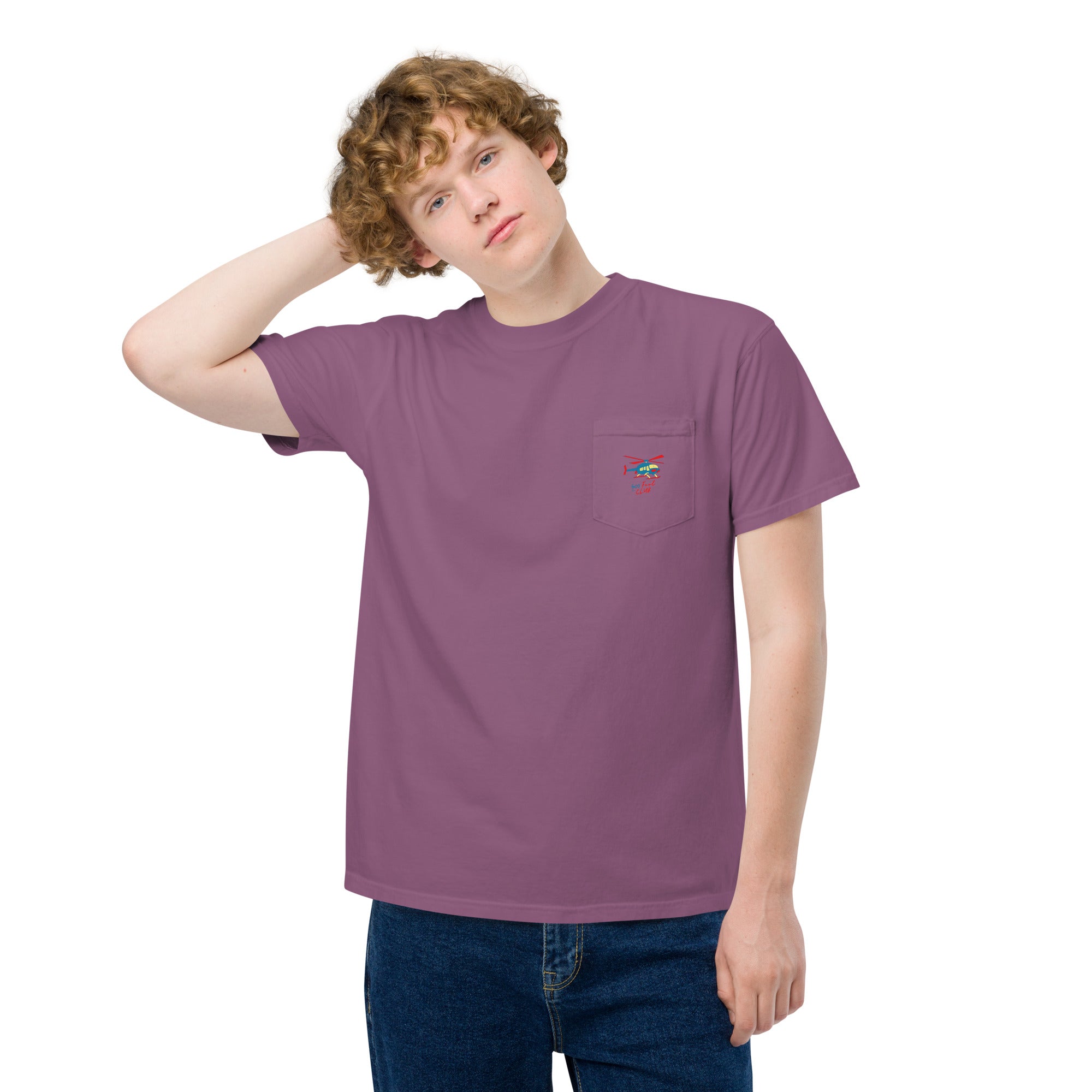 500 Foot Club Unisex garment-dyed pocket t-shirt