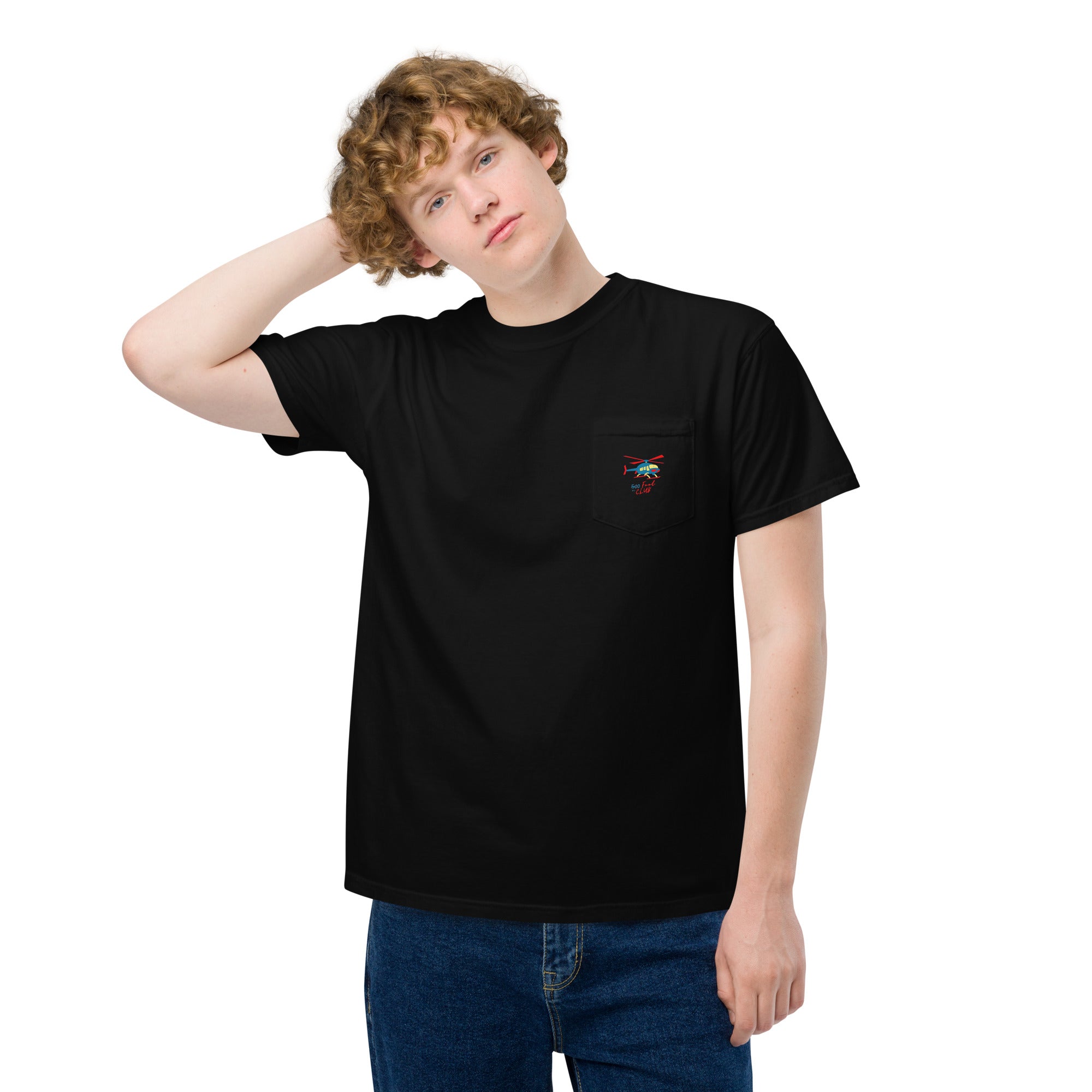 500 Foot Club Unisex garment-dyed pocket t-shirt