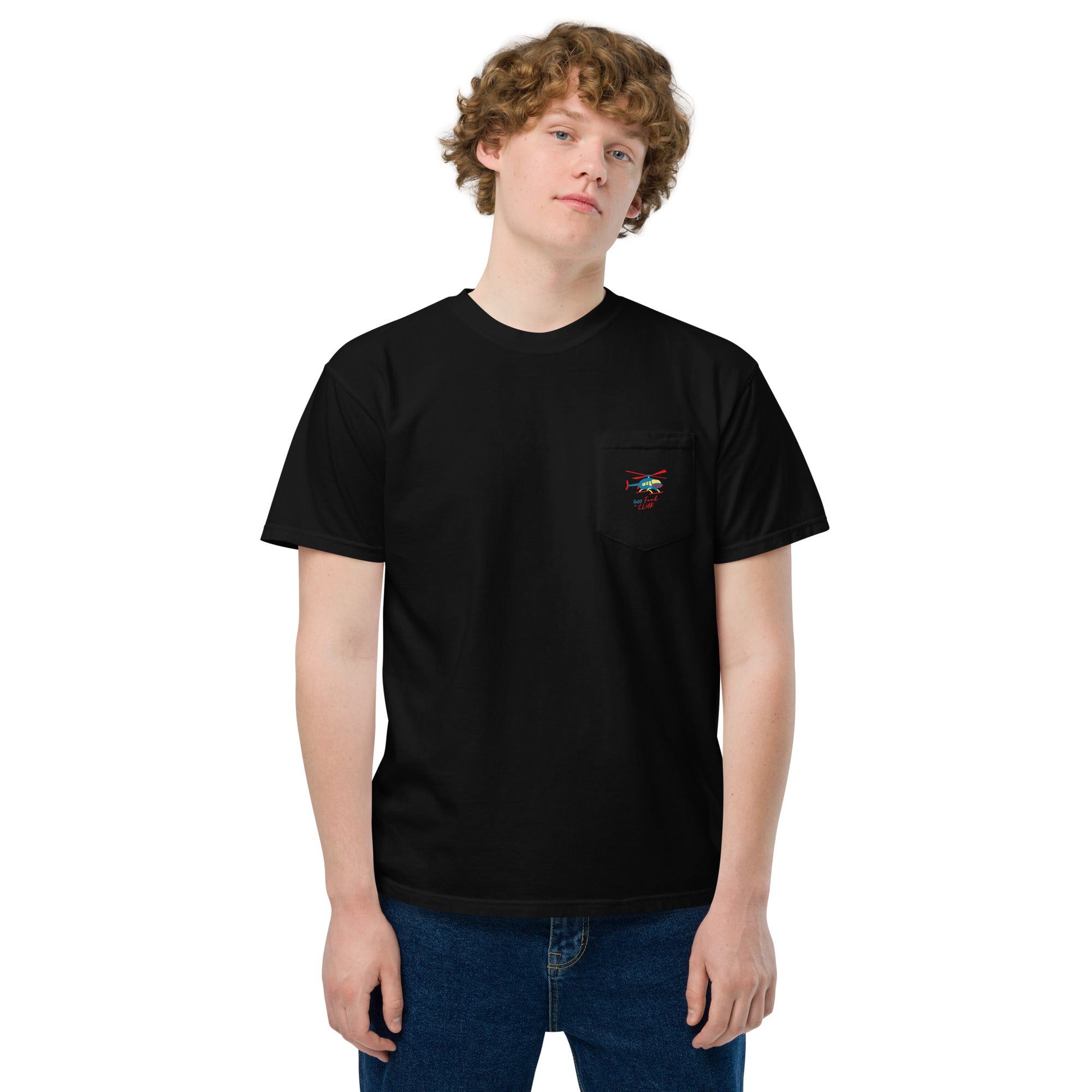 500 Foot Club Unisex garment-dyed pocket t-shirt