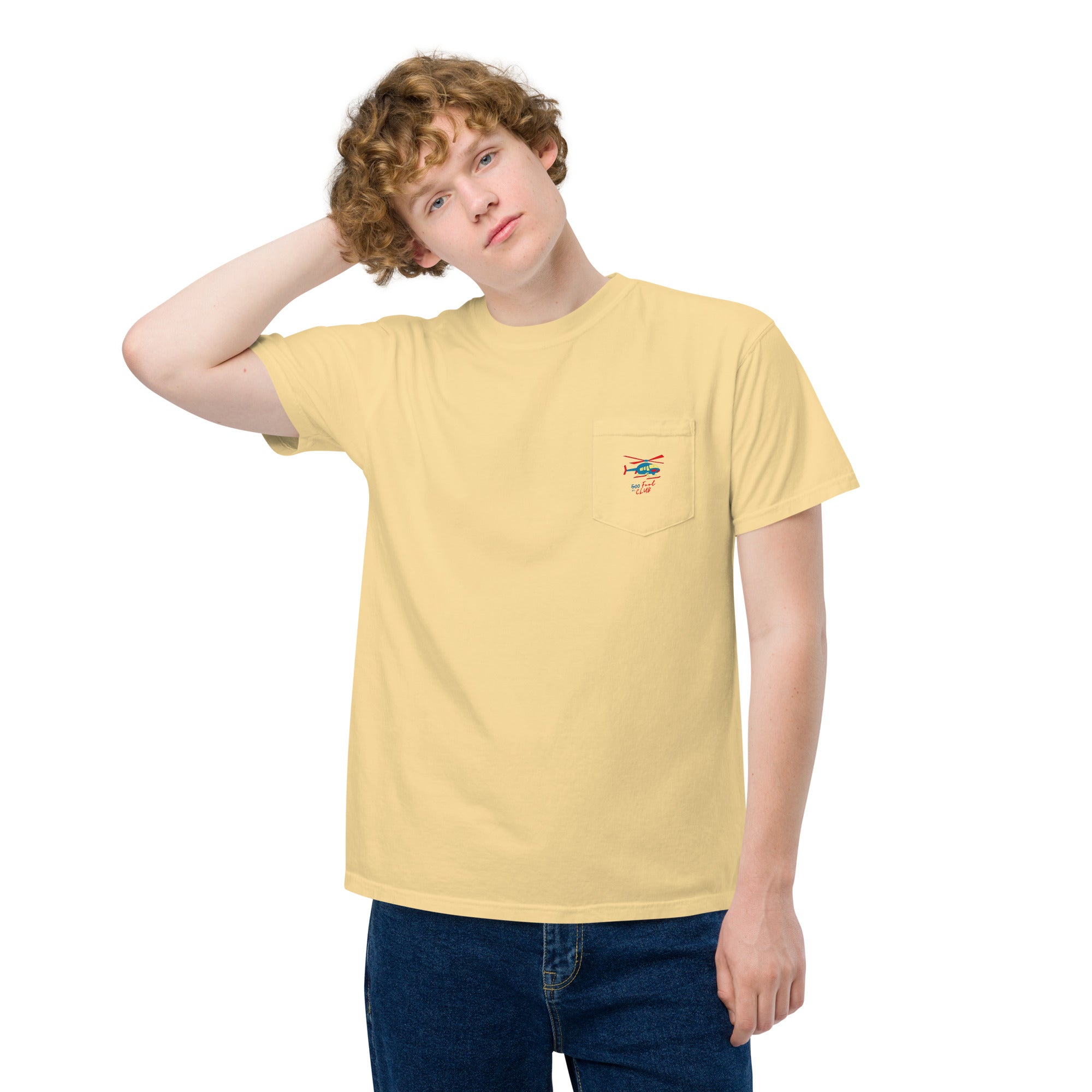 500 Foot Club Unisex garment-dyed pocket t-shirt