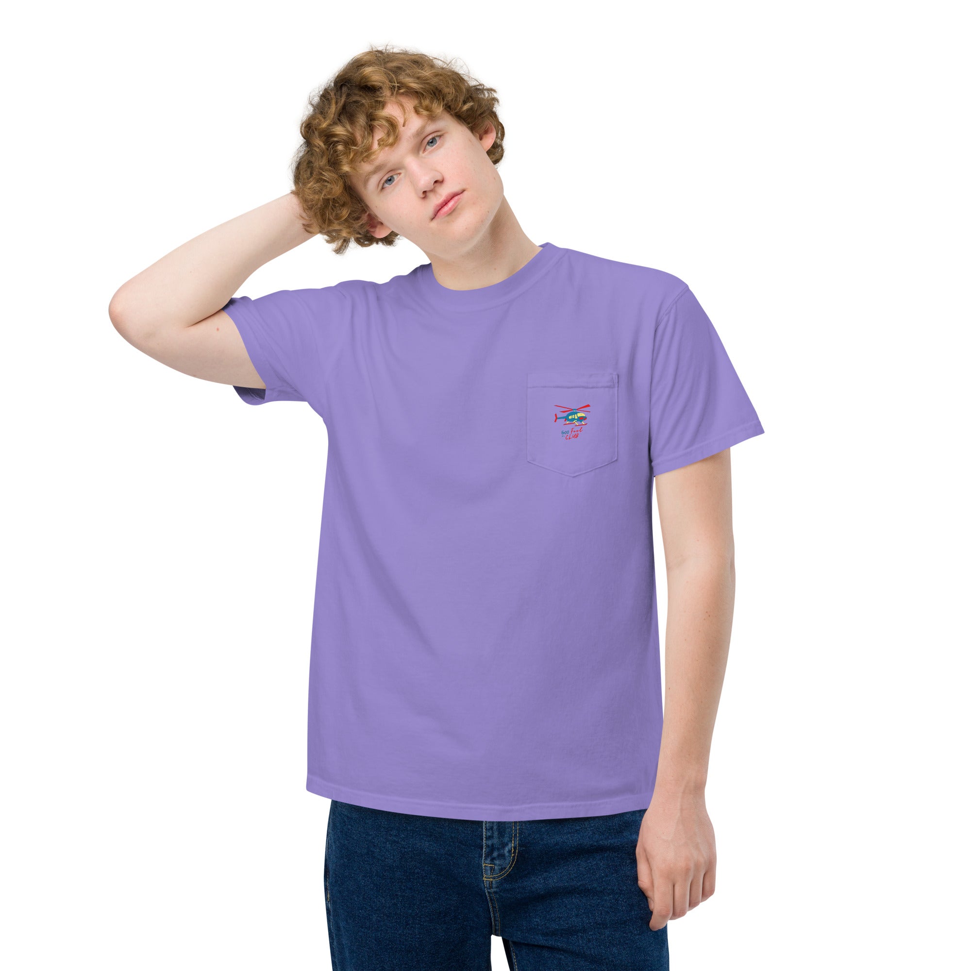 500 Foot Club Unisex garment-dyed pocket t-shirt