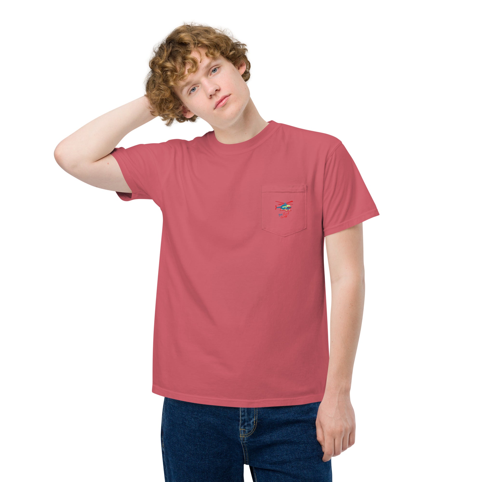 500 Foot Club Unisex garment-dyed pocket t-shirt