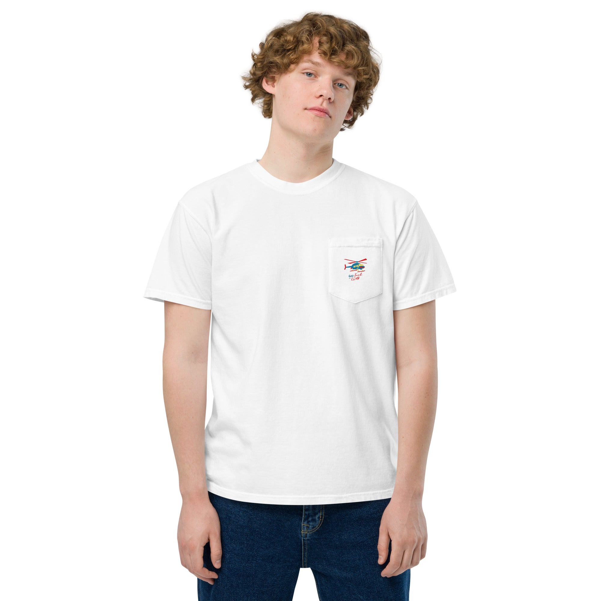 500 Foot Club Unisex garment-dyed pocket t-shirt