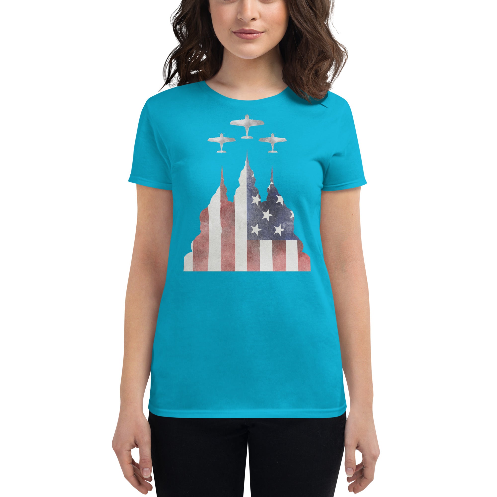 AMERICAN FLAG FLYBY Women's short sleeve t-shirt