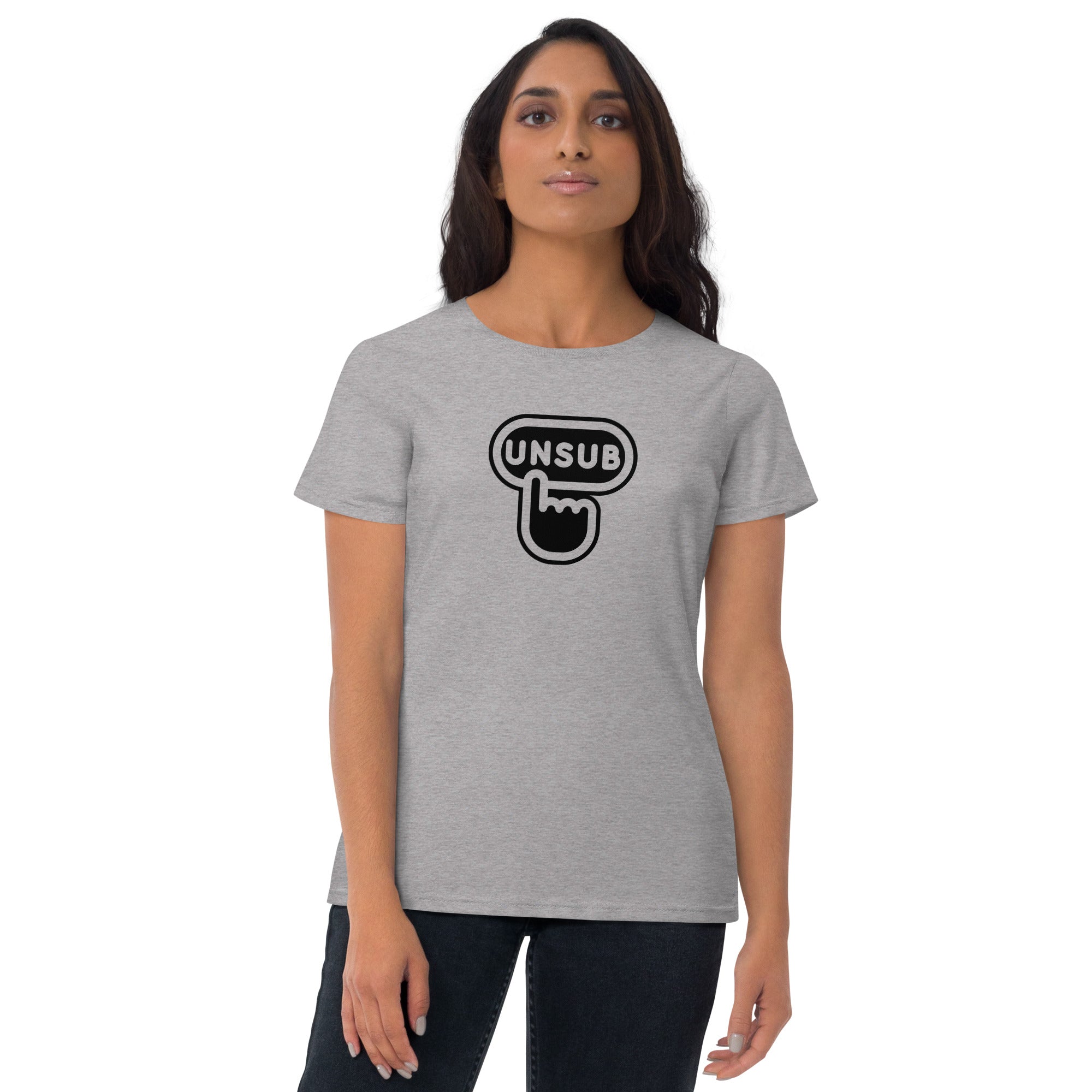 UNSUBSCRIBED BLACK Women's short sleeve t-shirt