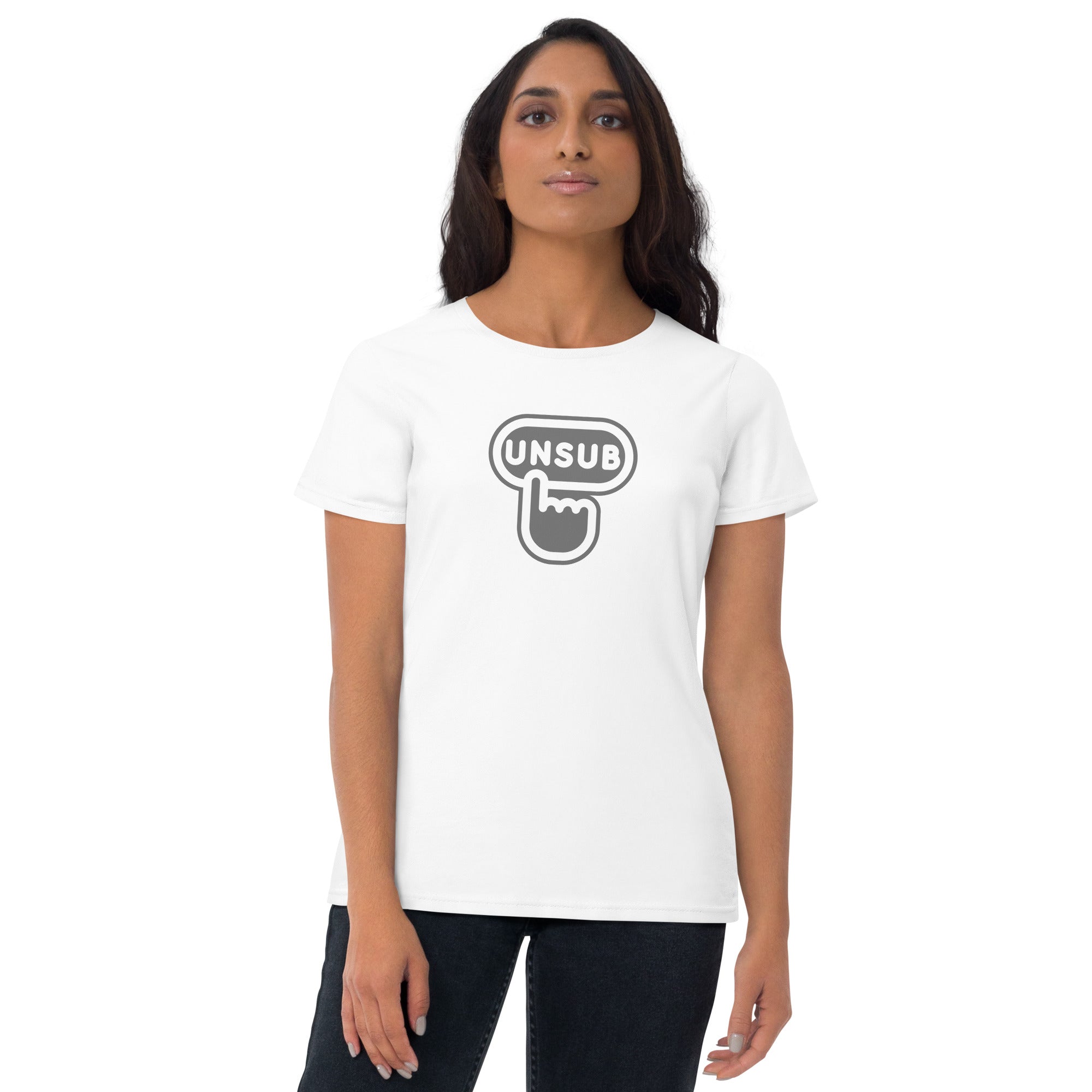 UNSUBSCRIBED GRAY Women's short sleeve t-shirt