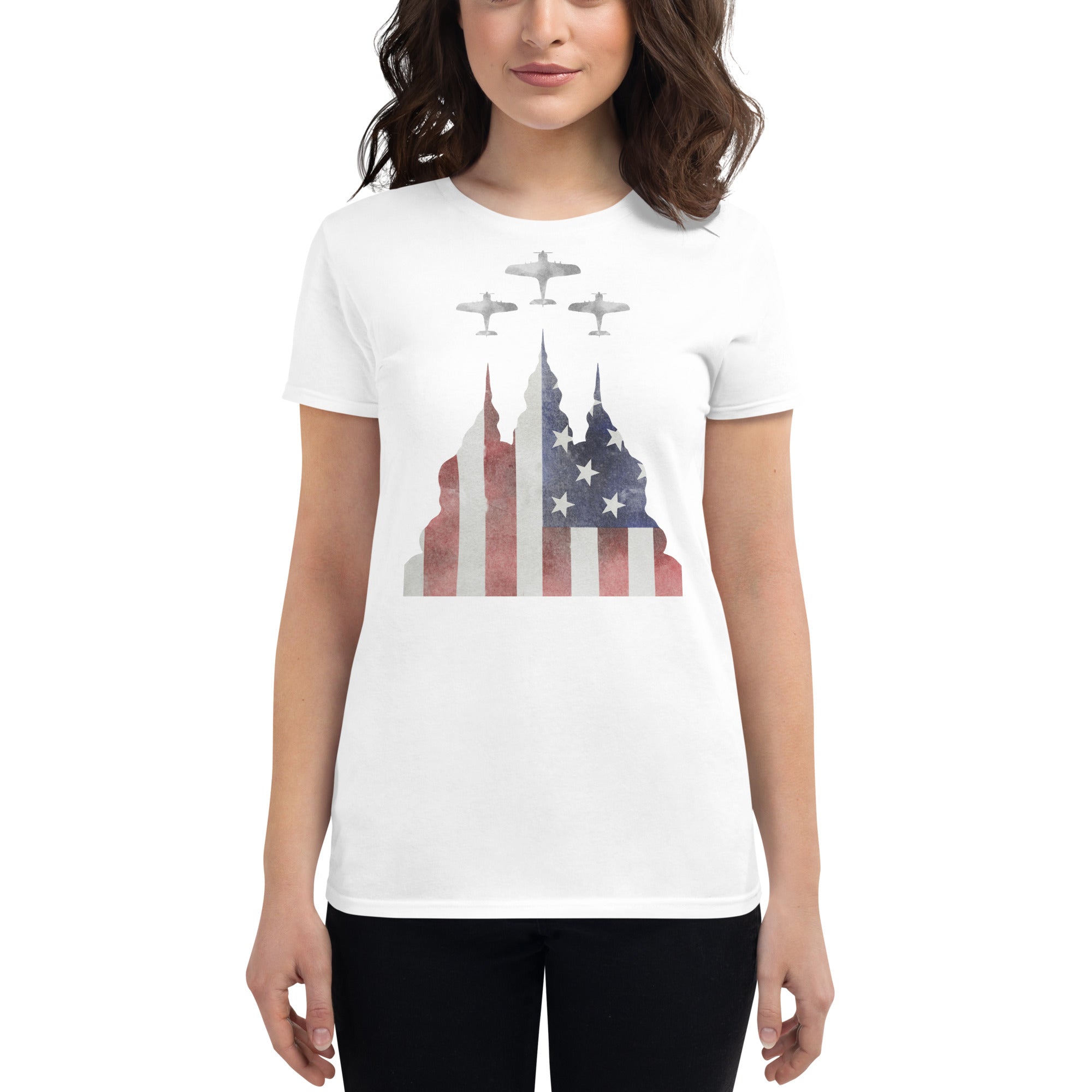AMERICAN FLAG FLYBY Women's short sleeve t-shirt