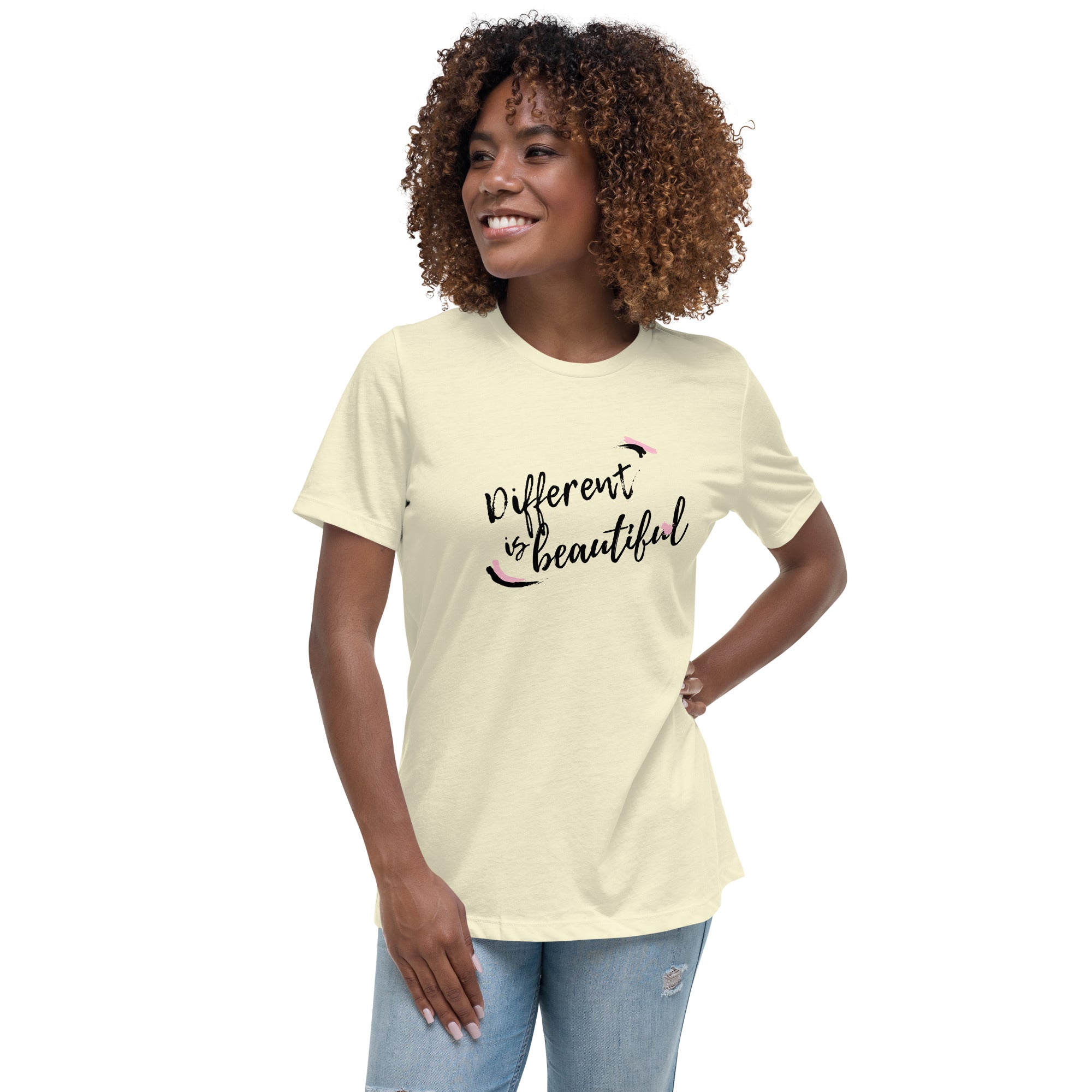 DIFFERENT IS BEAUTIFUL Women's Relaxed T-Shirt